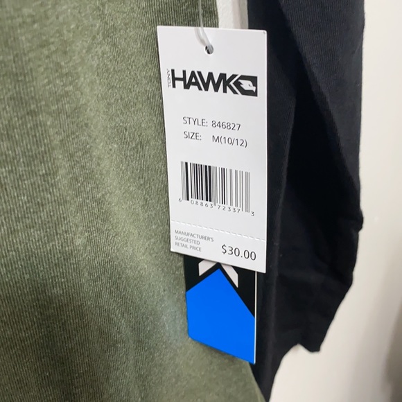 NWT Tony Hawk green and black long sleeve boys Tshirt size 10-12 - Picture 3 of 5